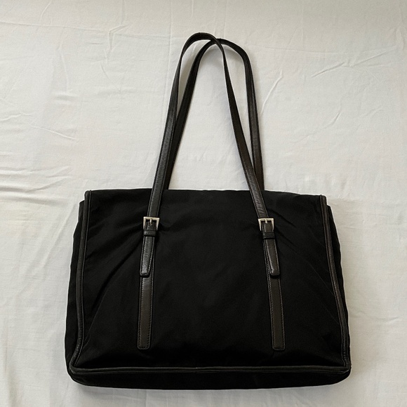PRADA Vintage Tessuto Nylon Shoulder Tote Black - Picture 2 of 14